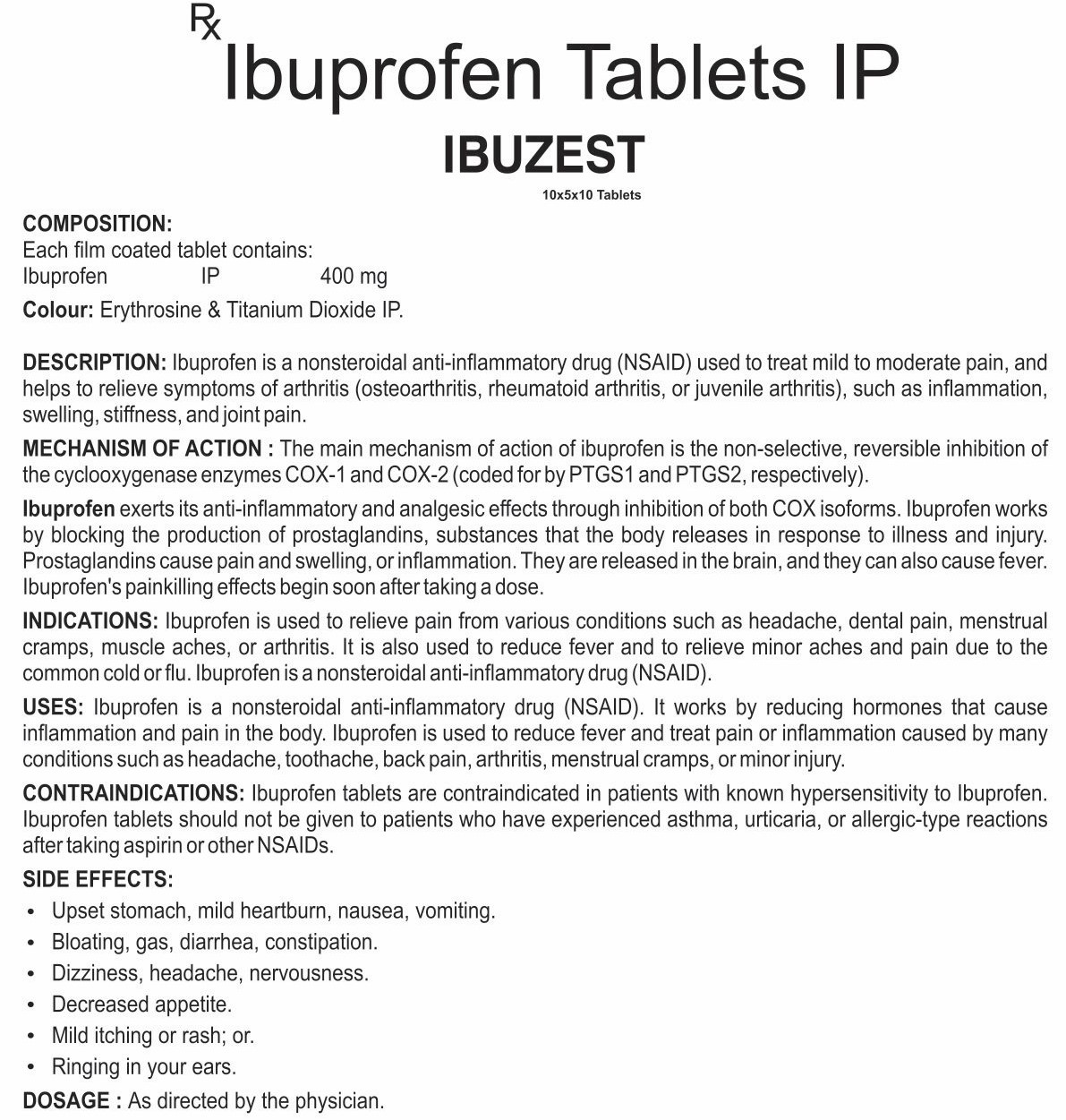IBUZEST TABLETS